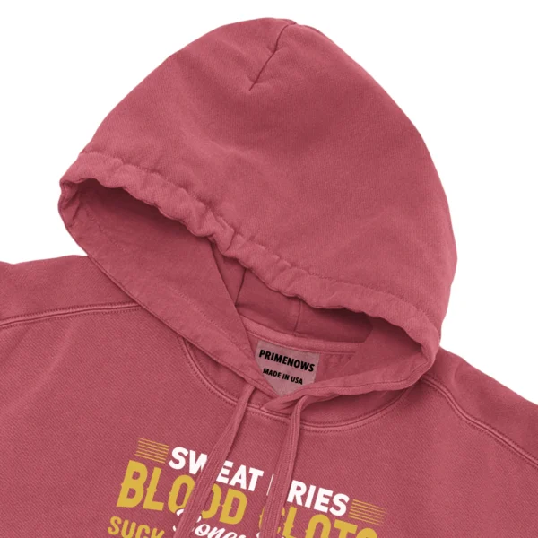 Sweat Dries Blood Clots Bones Head Suck It Up Buttercup Only Real Girls Ride Horses Unisex Comfort Colors Hooded Sweatshirt
